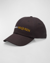 Alexander Mcqueen Men's Bicolor Logo 6-panel Baseball Hat In Black And Beige