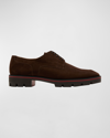 Christian Louboutin Davisol Suede Derby Shoes In Cosme