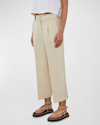 PESERICO PLEATED HIGH-RISE CROPPED PANTS