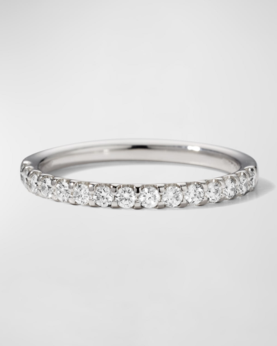 Memoire Platinum 15 Round Diamond Odessa Half-band Ring In 10 White Gold