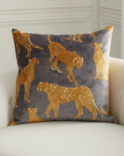 D.v. Kap Home Animique Pillow, 24" Square In Gray