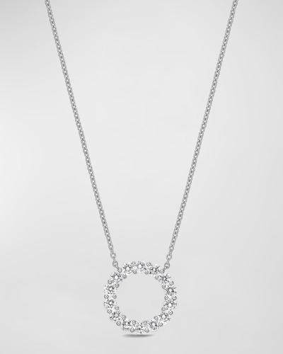 Memoire 18k White Gold Diamond Circle Necklace In 10 White Gold