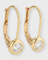 ROBERTO COIN 18K YELLOW GOLD FRENCH HOOK DIAMOND EARRINGS