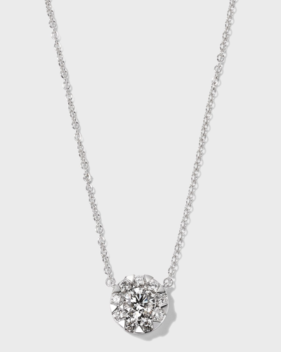 Memoire 18k White Gold Diamond Bouquet Fashion Necklace, 0.66tcw In 10 White Gold