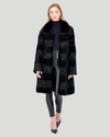 GORSKI LAMB SHORT COAT WITH MINK SECTIONS
