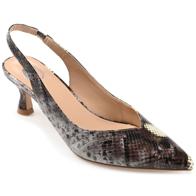 Journee Collection Collection Women's Mikoa Wide Width Pump In Brown