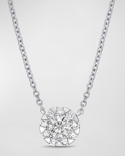 Memoire 18k White Gold Diamond Bouquet Fashion Necklace In 10 White Gold