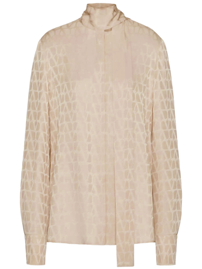 Valentino Toile Iconographe Blouse Shirt In Pink