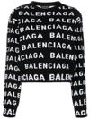 BALENCIAGA ALLOVER LOGO SWEATER