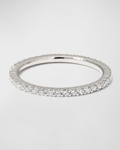 Memoire Platinum Round Gh/si Diamond Eternity Ring In 20 Platinum