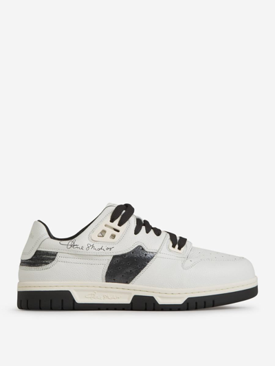 Acne Studios Low-top Leather Sneakers In White,black