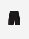 Alexander Mcqueen Men Black Wool Blend Bermuda Shorts In Black