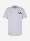 Alexander Mcqueen Half Seal Logo Cotton T-shirt In Blanc