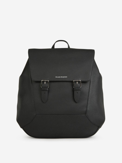 Alexander Mcqueen Leather The Edge Backpack In Negre
