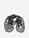 Alexander Mcqueen Skull Silk Scarf In Negre