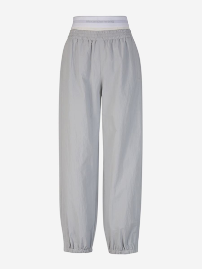 Alexander Wang Logo Technical Jogger In Gris Clar