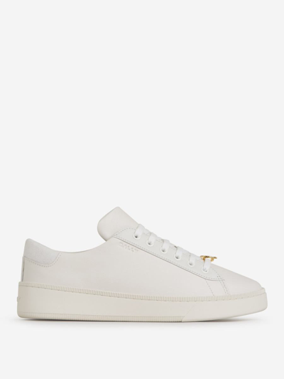 Bally Ryver Leather Sneakers In White