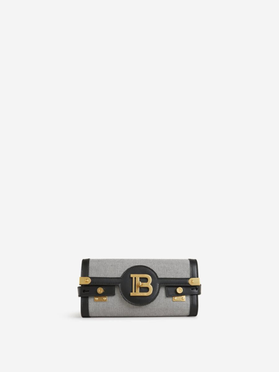 Balmain B-buzz Clutch Bag In Negre