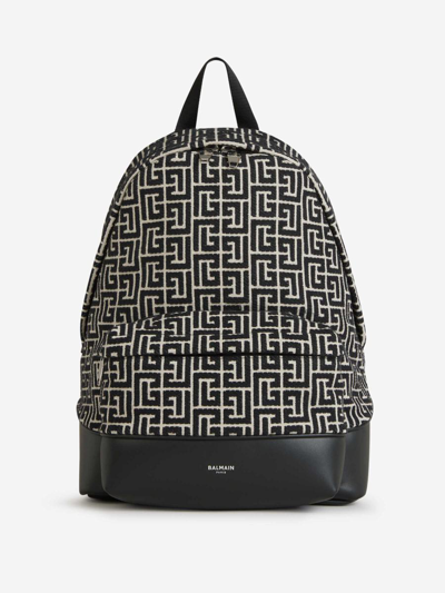 BALMAIN BALMAIN MONOGRAM JACQUARD BACKPACK