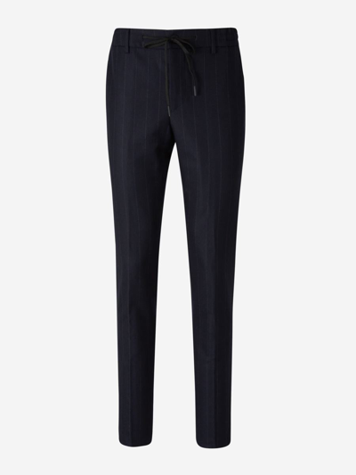 Berwich Chinese Pants In Blau Nit