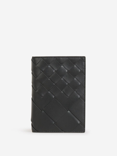 Bottega Veneta Intrecciato Leather Wallet In Negre