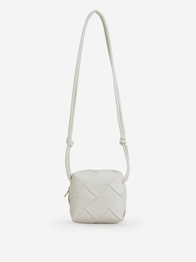 Bottega Veneta Mini Cassette Crossbody Bag In Blanc