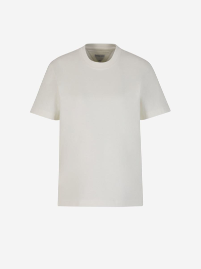Bottega Veneta Plain Cotton T-shirt In Ivori