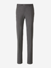 Canali Striped Tailored Trousers In Gris Fosc