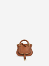 Chloé Marcie Shiny Leather Top Handle Bag In Marró