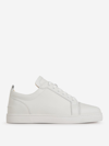 Christian Louboutin White Leather Sneaker Louis Junior In Blanc