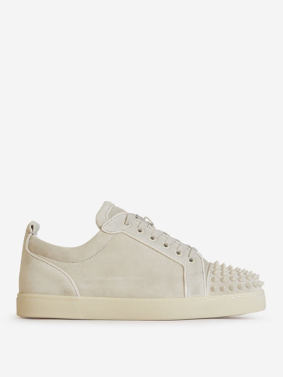 Christian Louboutin Louis Junior Spikes Trainers In Gris Clar