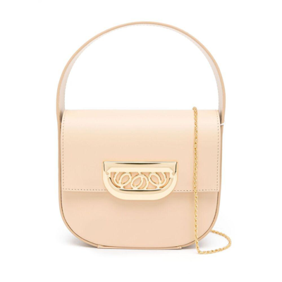 D'estree Small Martin Leather Top Handle Bag In Beige