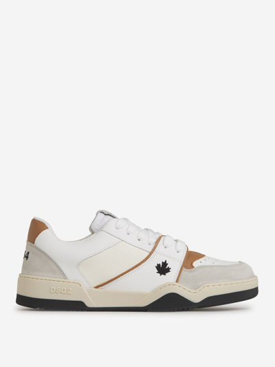 DSQUARED2 DSQUARED2 LEATHER SPIKER SNEAKERS