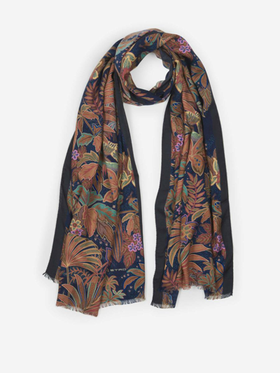 Etro Jungle Print Scarf In Multicolor