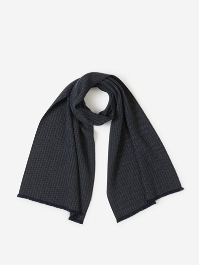 Fedeli Cashmere Knit Scarf In Blau Nit