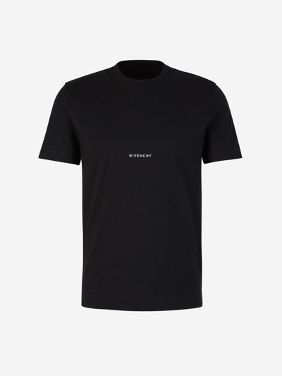 Givenchy Logo-taped Cotton-jersey T-shirt In Black