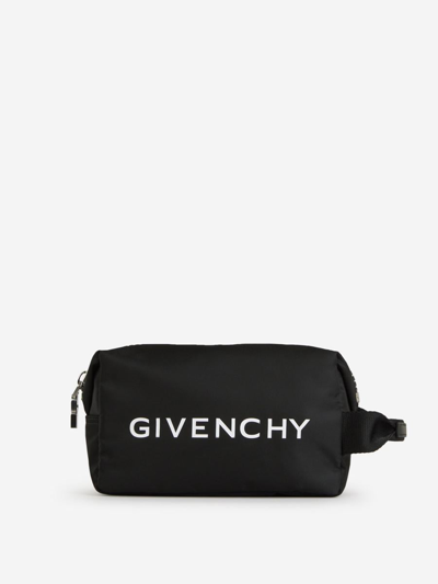 Givenchy G-zip Technical Toiletry Bag In Negre