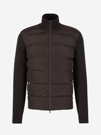 Herno Knit Padded Jacket In Negre