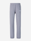 Jacquemus Logo-print Organic Cotton Track Pants In Gris Clar