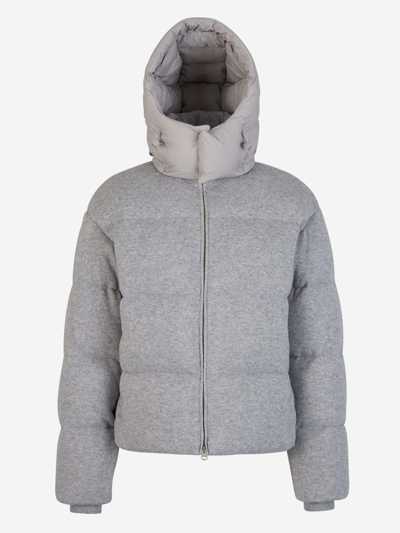 Mackage Steven Ribbed Padded Jacket In Gris Clar