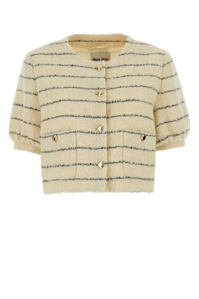 Miu Miu Jackets And Vests In Stripped