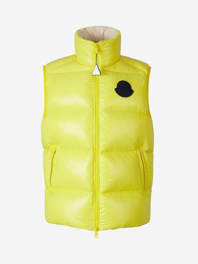 Moncler Technical Padded Vest In Groc