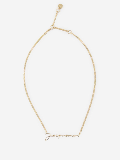 Jacquemus La Chaine  Collar Necklace In Daurat