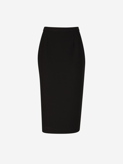 Roland Mouret Midi Pencil Skirt In Negre