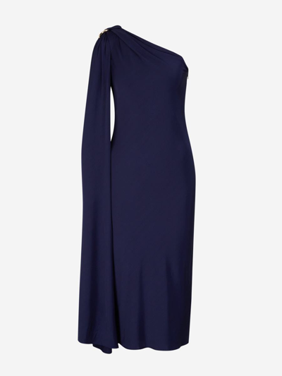 Safiyaa Asymmetrical Midi Dress In Porpre