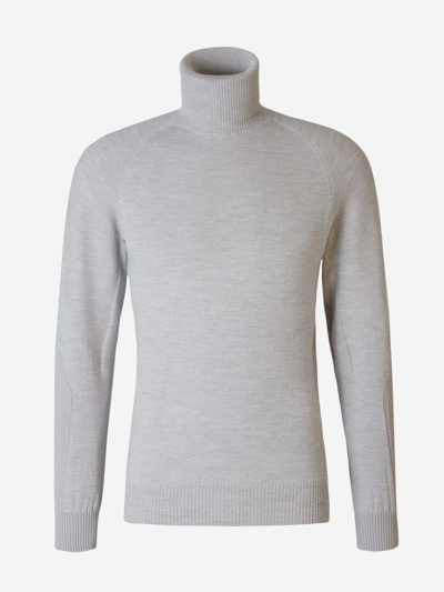 Sease Wool Knitted Jumper In Gris Clar