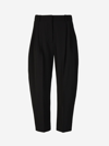 Stella Mccartney Ladies Black Flared Cropped Tailored Trousers In Negre