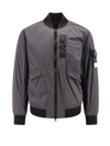 Stone Island Dark Grey Bomber Jacket In Grey