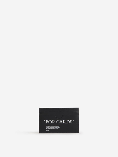 Off-white Quote Bookish Card Holder In Negre