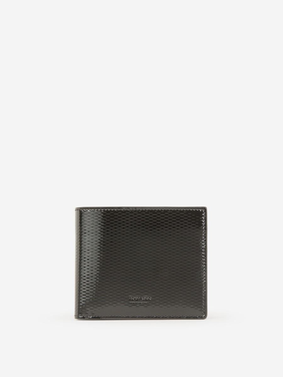 Tom Ford Logo Leather Wallet In Negre